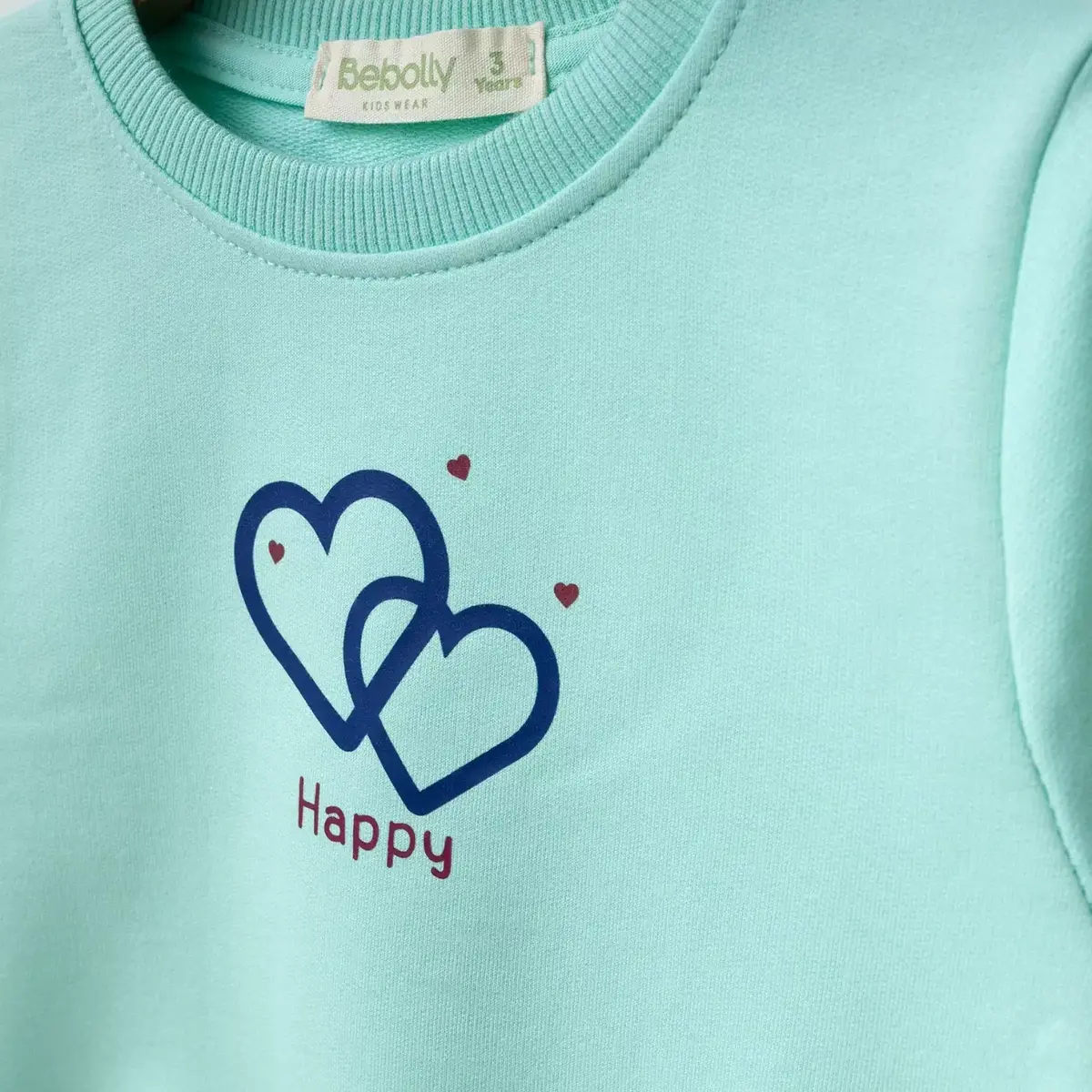 Bebolly 2li Takım Happy Baskılı Mint