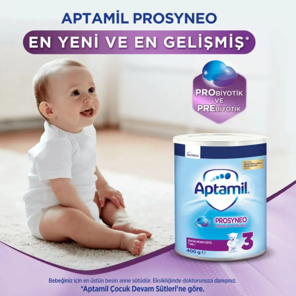 Aptamil Prosyneo 3 Devam Sütü 2x400 gr Megasize 1 Yaş+