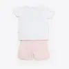 Bibaby 2li Takım Şortlu Funny Summer Beyaz