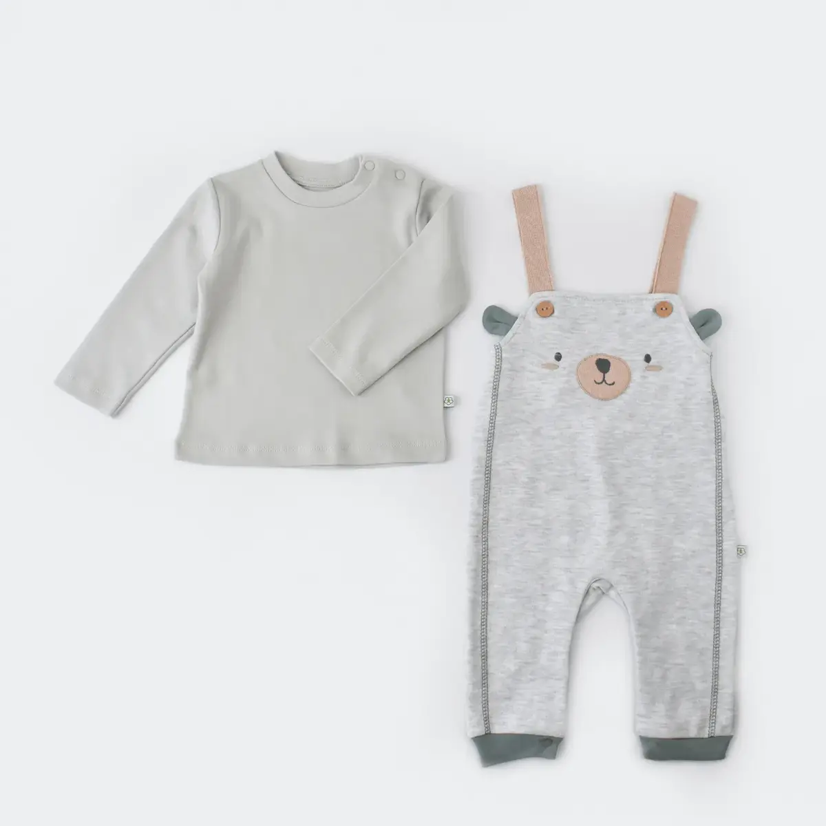 Bibaby Organik Salopet Hug Me Bear Kar Melanj