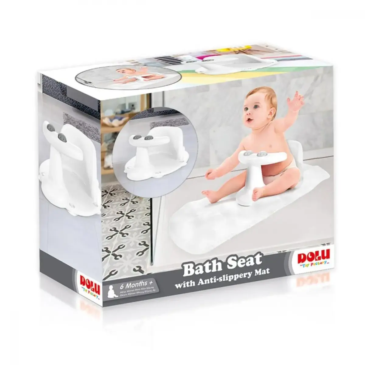 Dolu Vantuzlu Kaymaz Paspaslı Bebek Banyo Oturağı