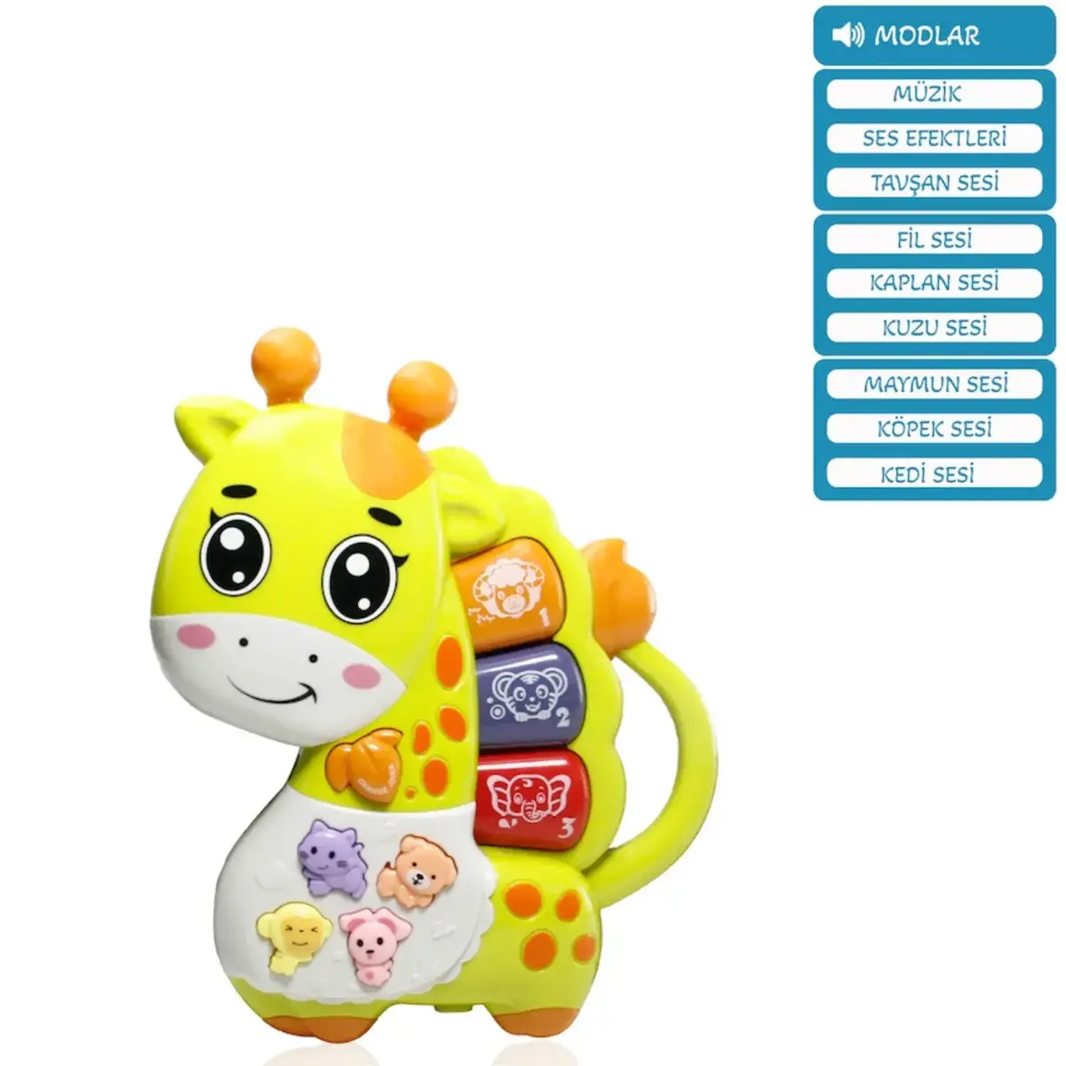 Vardem Işıklı ve Müzikli Zürafa Bebek Piyanosu