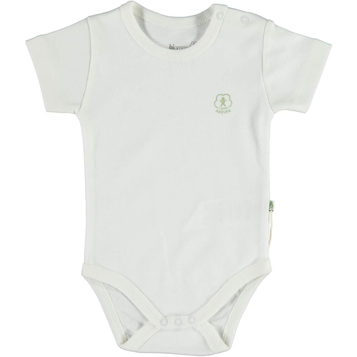 Bibaby Organik Body Kısa Kol Basic Nature Ekru