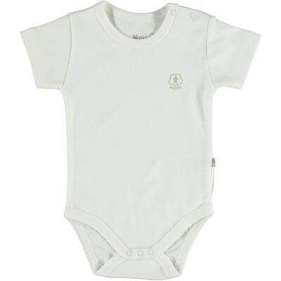 Bibaby Organik Body Kısa Kol Basic Nature Ekru