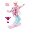 Barbie  Snowboard Sporcusu Bebek