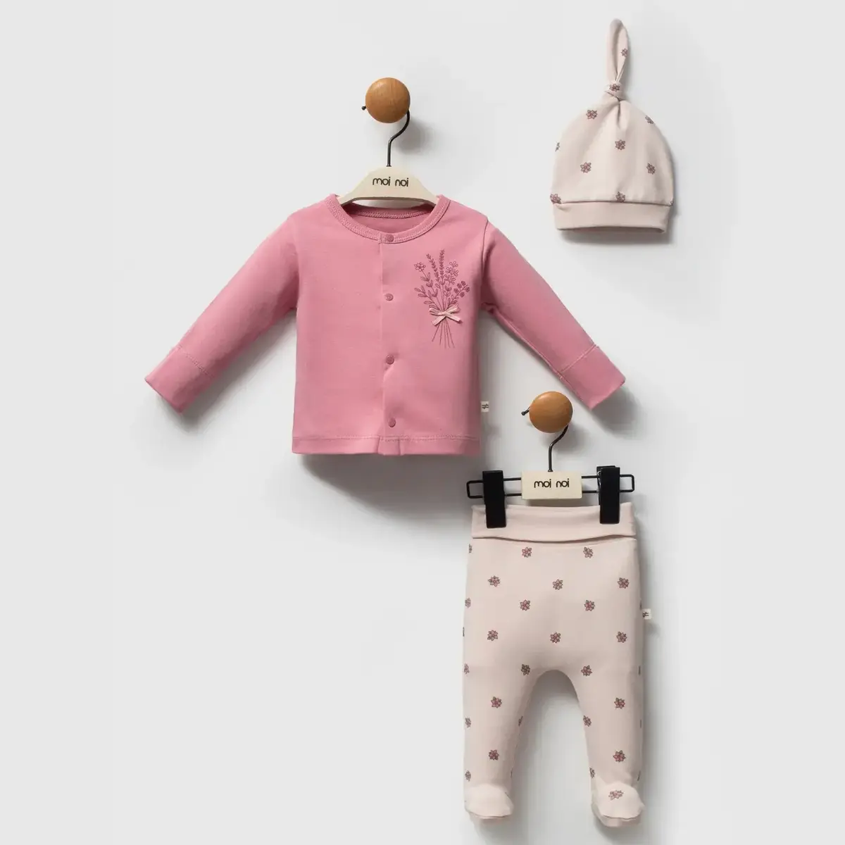 Moi Noi Zıbın Takımı Flowers Mürdüm