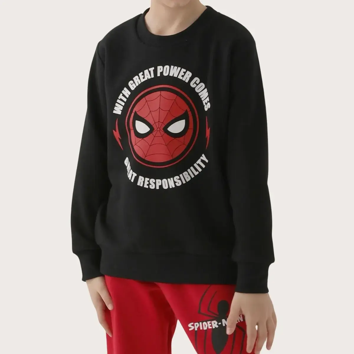 Spider-Man Eşofman Takımı Siyah
