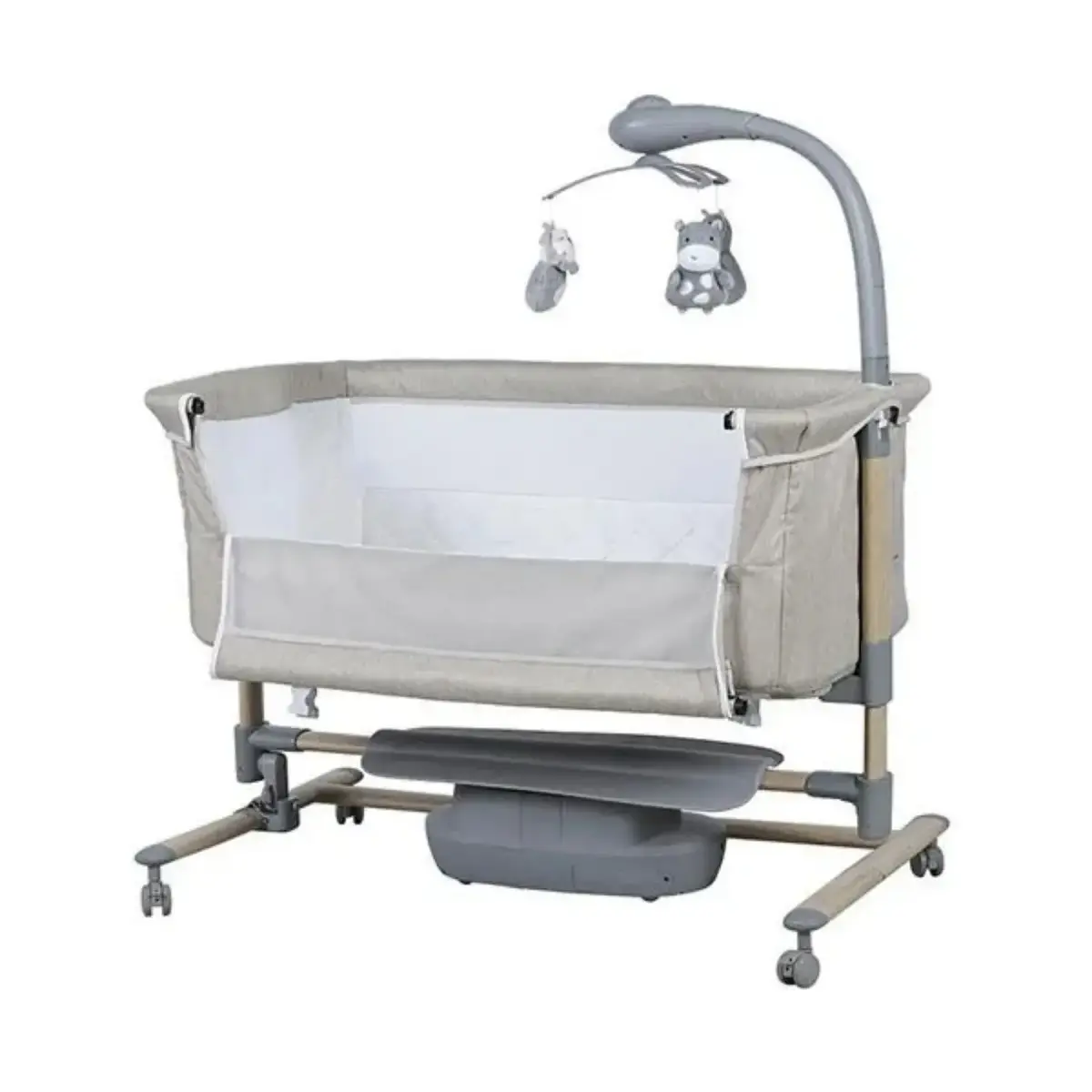 Prego 4091 Carmela Elektrikli Anne Yanı Beşik 57x93 cm Bej