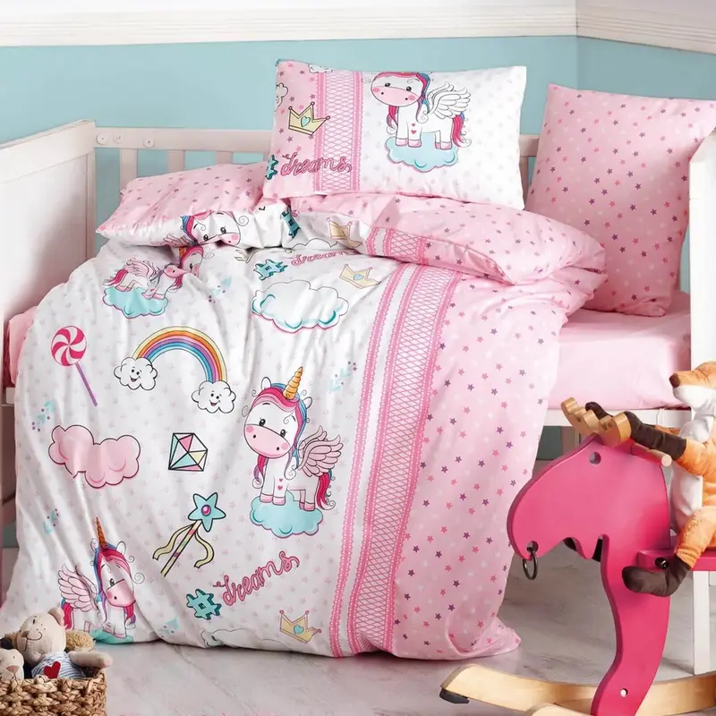 Cottonbox Bebek Nevresim Takımı Unicorn Pembe