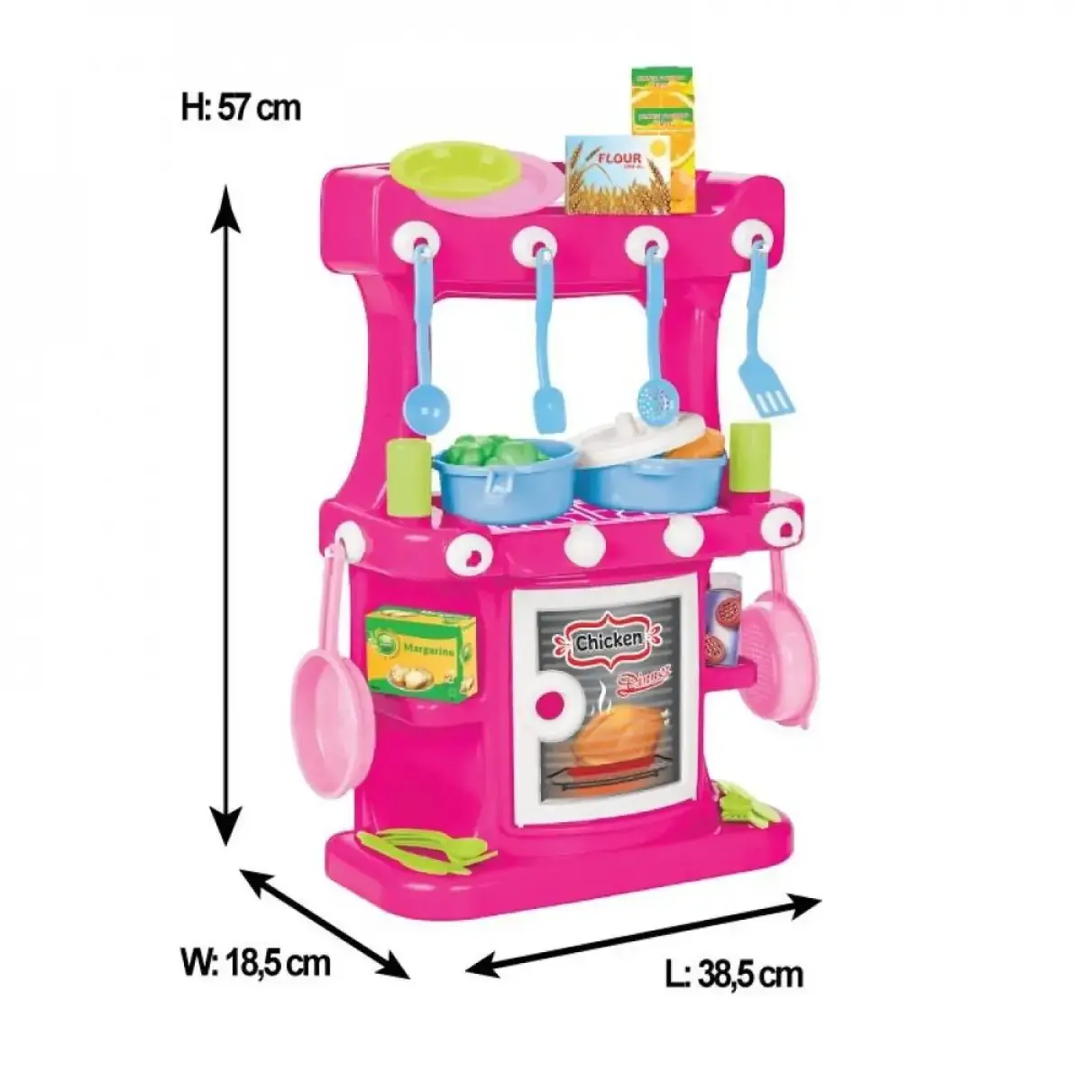 Pilsan Hamarat Mutfak Seti Ayaklı Pembe 