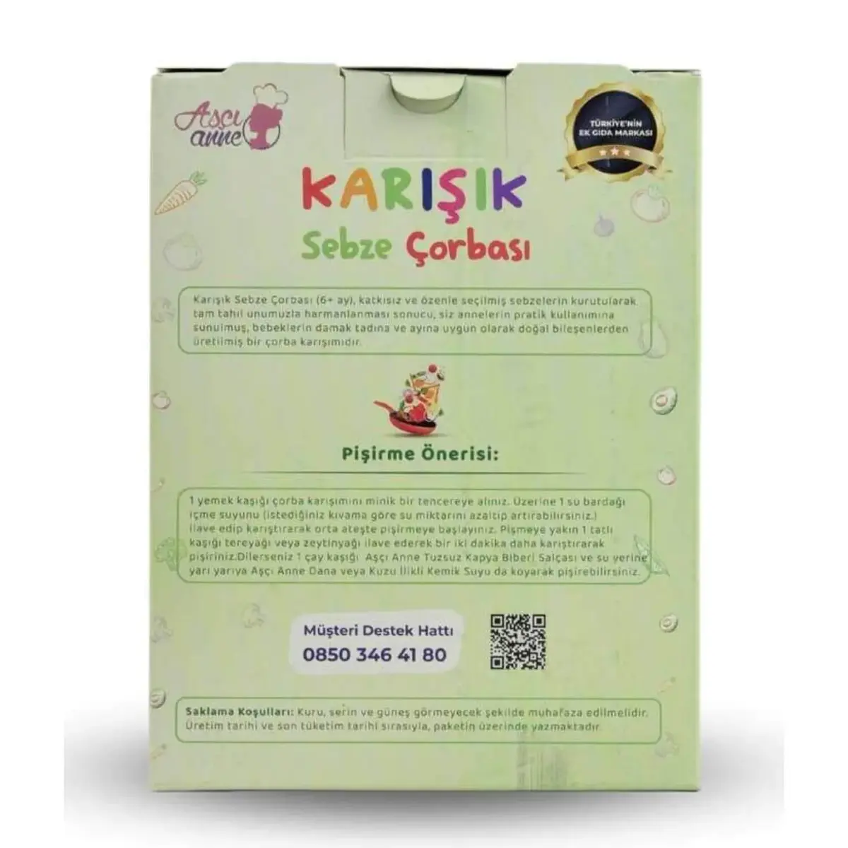 Aşçı Anne Karışık Sebzeli Çorba 150 gr