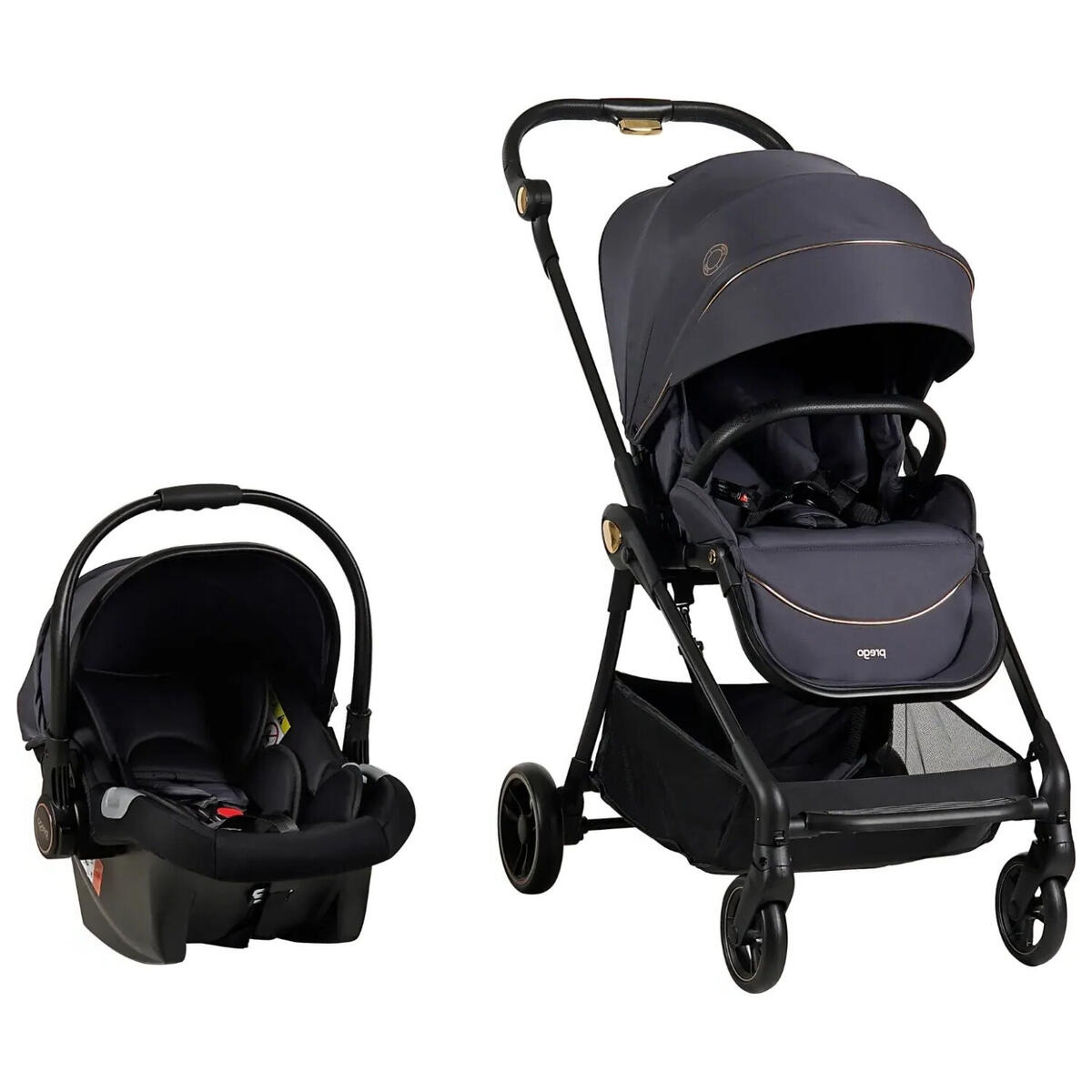 Prego 2232 Toronto Plus Travel Sistem Bebek Arabası Füme