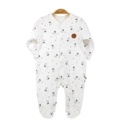 Bibaby Organik Tulum Elegant Panda Ekru - Somon