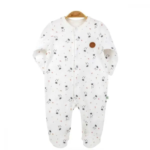 Bibaby Organik Tulum Elegant Panda Ekru - Somon
