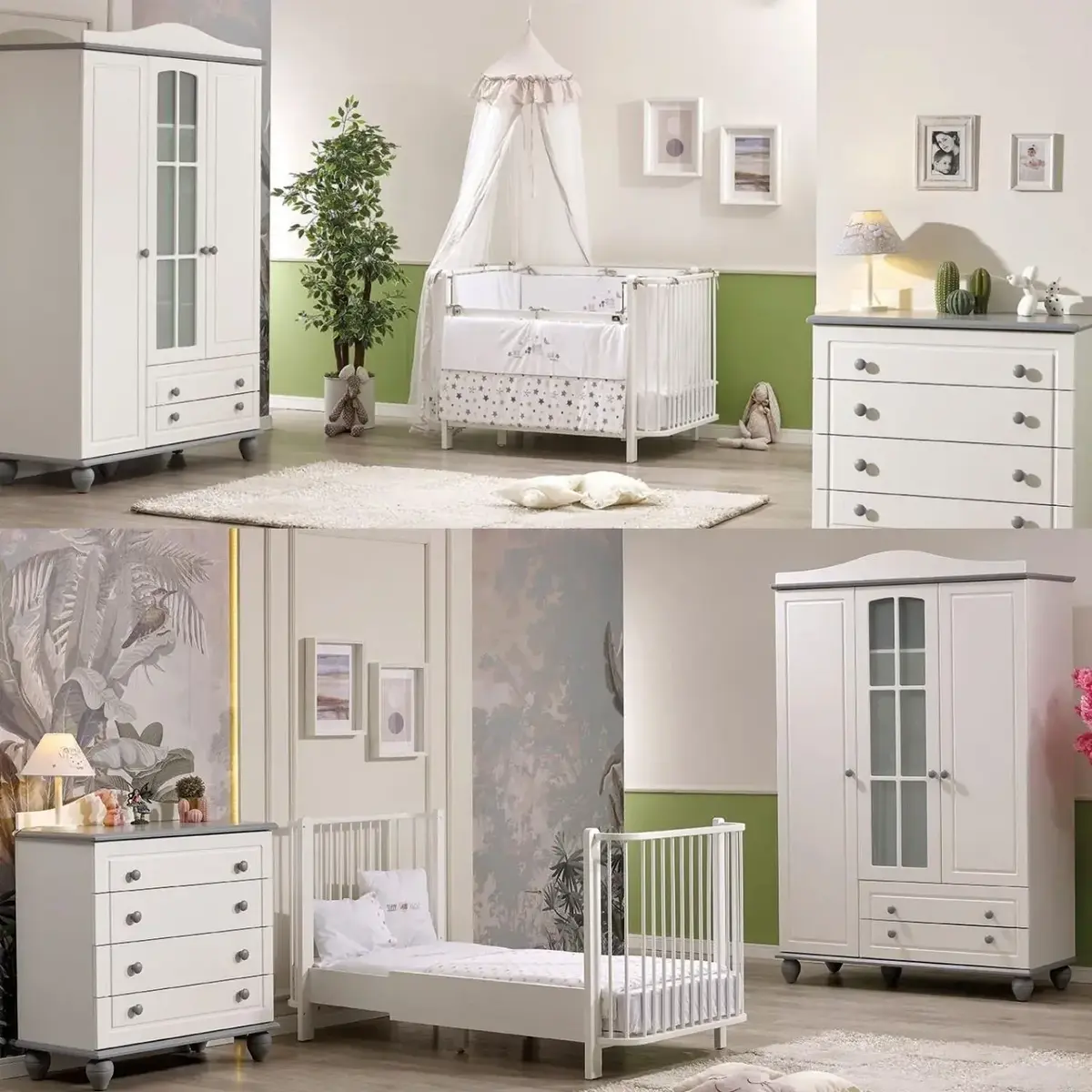 Meltem Kids Bambino Büyüyen Beşik Beyaz - Kuzulu 