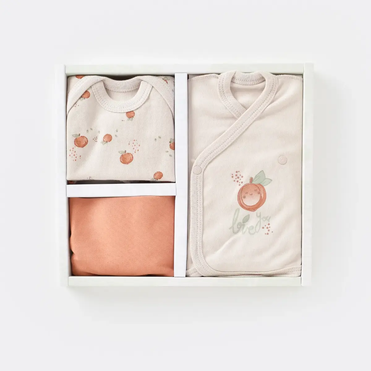 Bibaby Organik Zıbın Takımı Summer Fruit Prematüre Light Cream Caramel