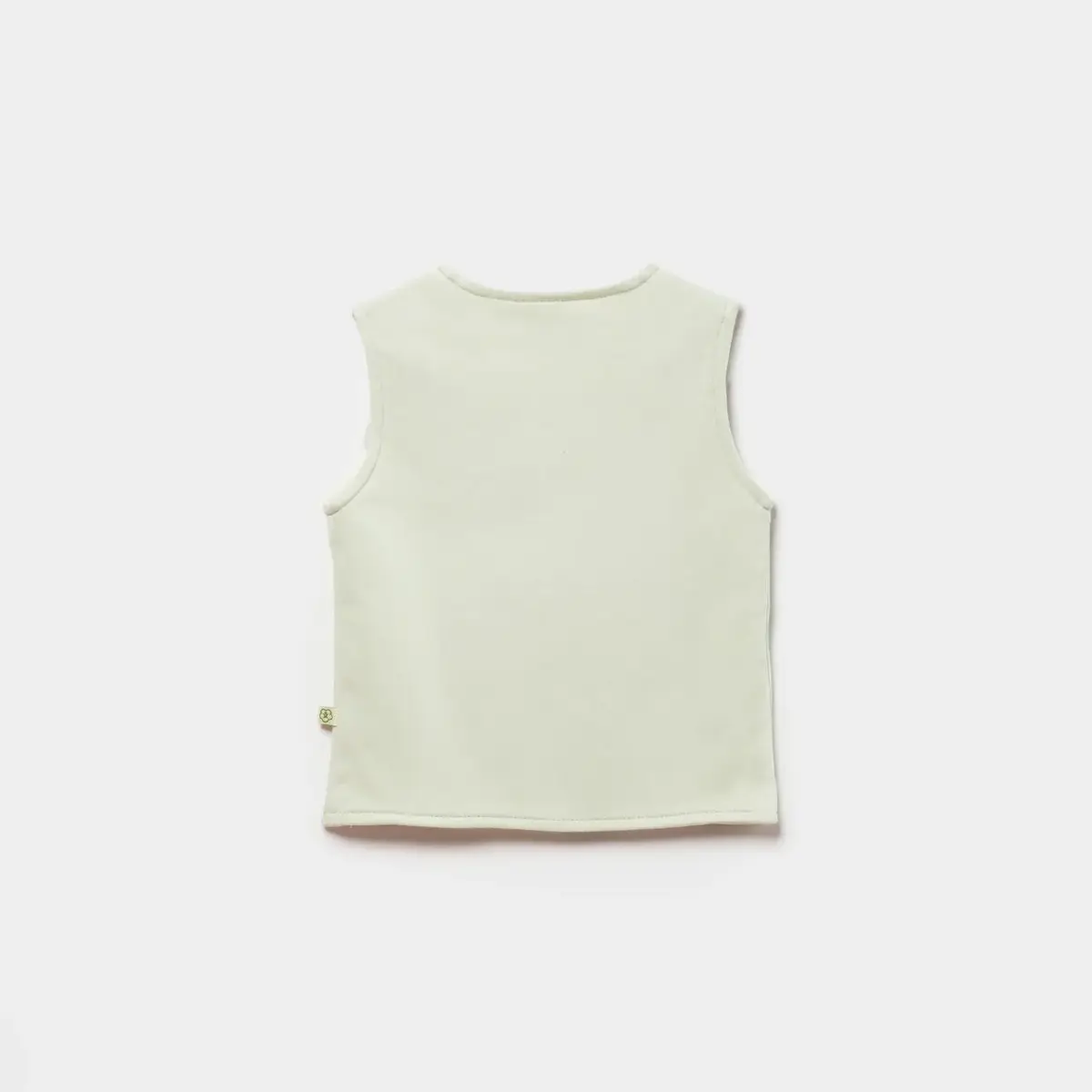 Bibaby Organik Yelek Tiny Birds Ekru - Yeşil