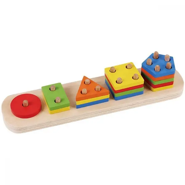 Ahşap Blok Beşgenli Geometrik Şekiller
