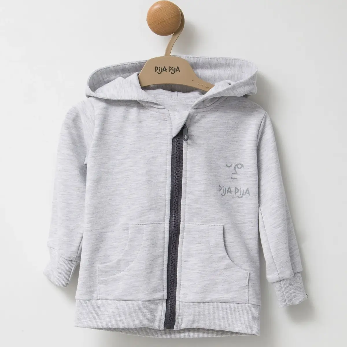 Moi Noi Sweatshirt Fermuarlı Gri