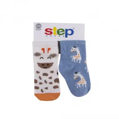 Step Çorap Soket 2li 3D Giraffe