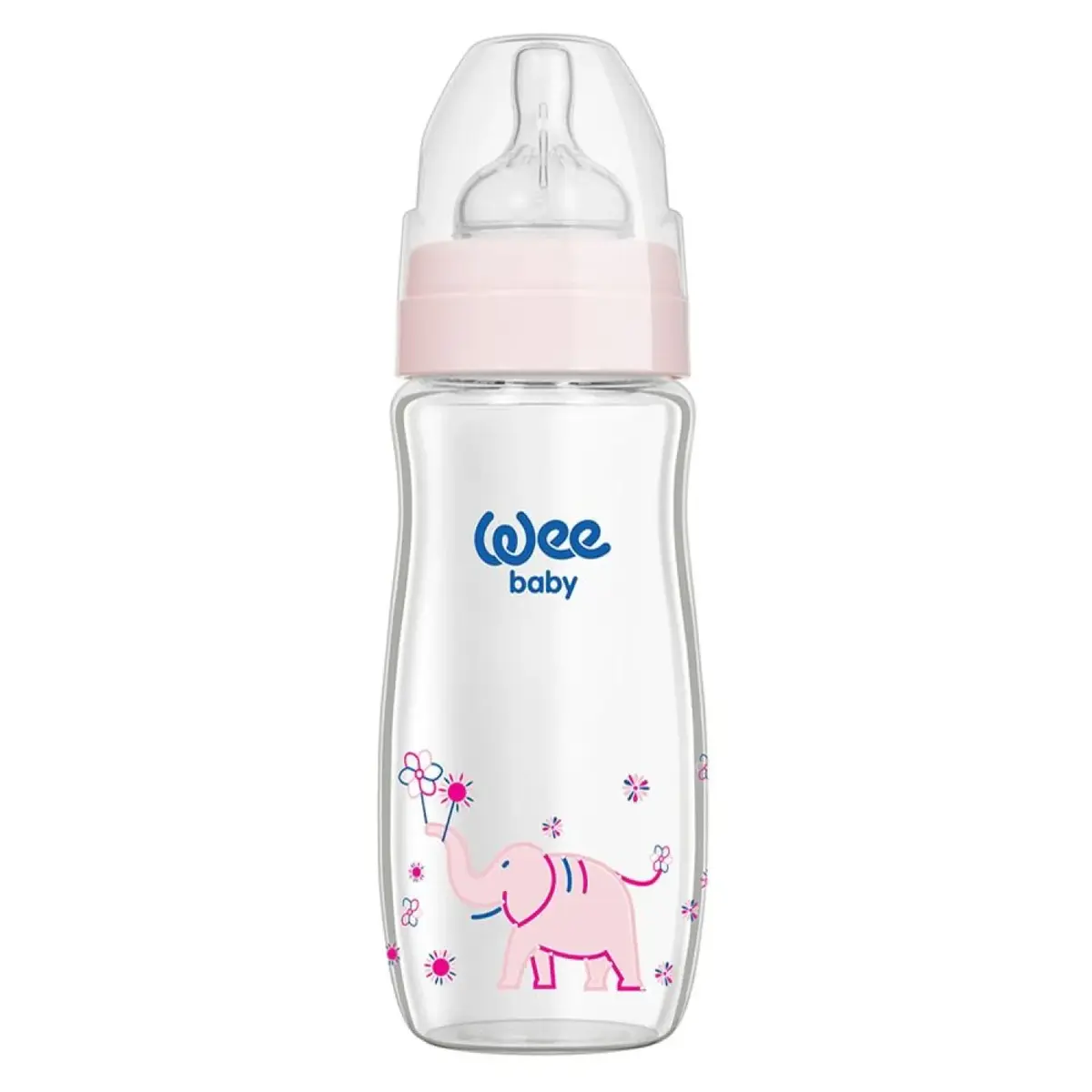 Wee Baby Klasik Plus Geniş Ağızlı Isıya Dayanıklı Cam Biberon 280 ml