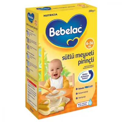 Bebelac Gold Sütlü Meyveli Pirinçli Kaşık Maması 250 gr