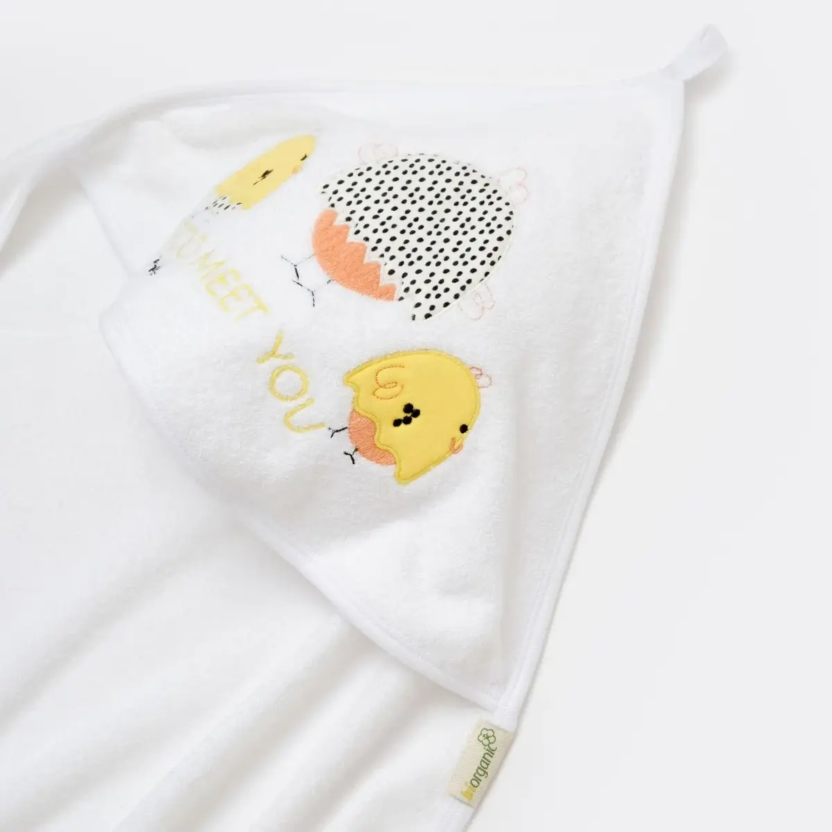 Bibaby Organik Havlu Örme New Chick Beyaz
