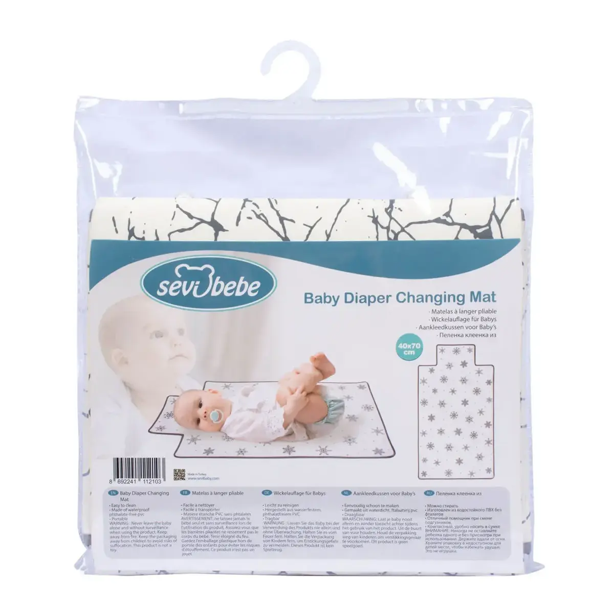Sevi Bebe Alt Açma Minderi Mermer Desen