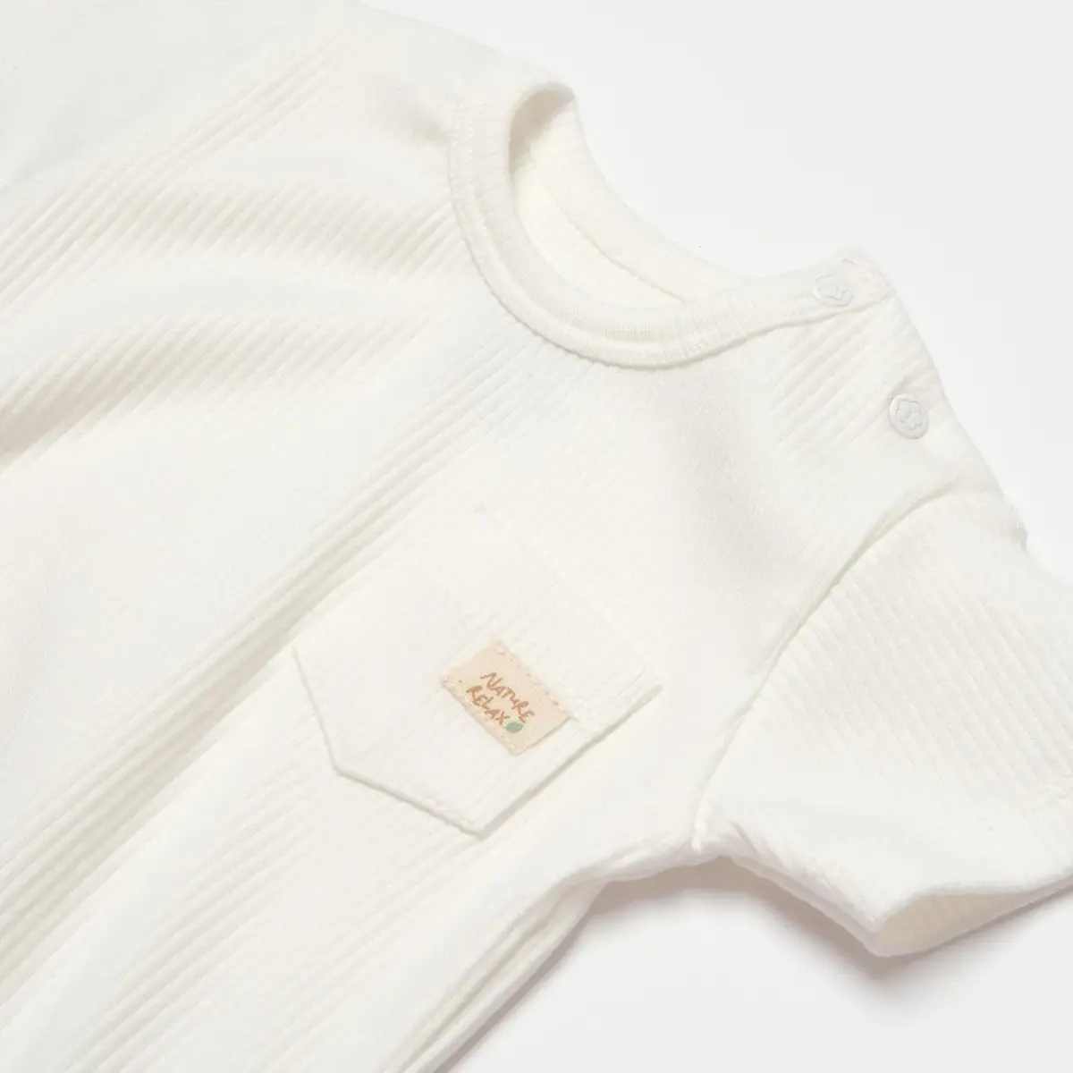 Bibaby Organik Body Kısa Kol Modal Nature Relax Ecru