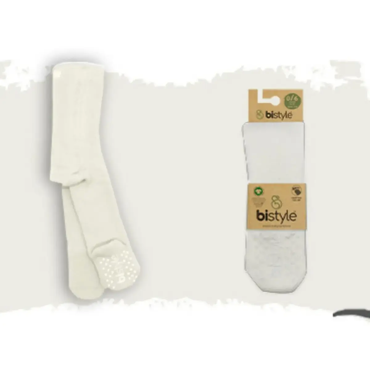 Bistyle Organik Çorap Külotlu Kaymaz Havlu  Ekru