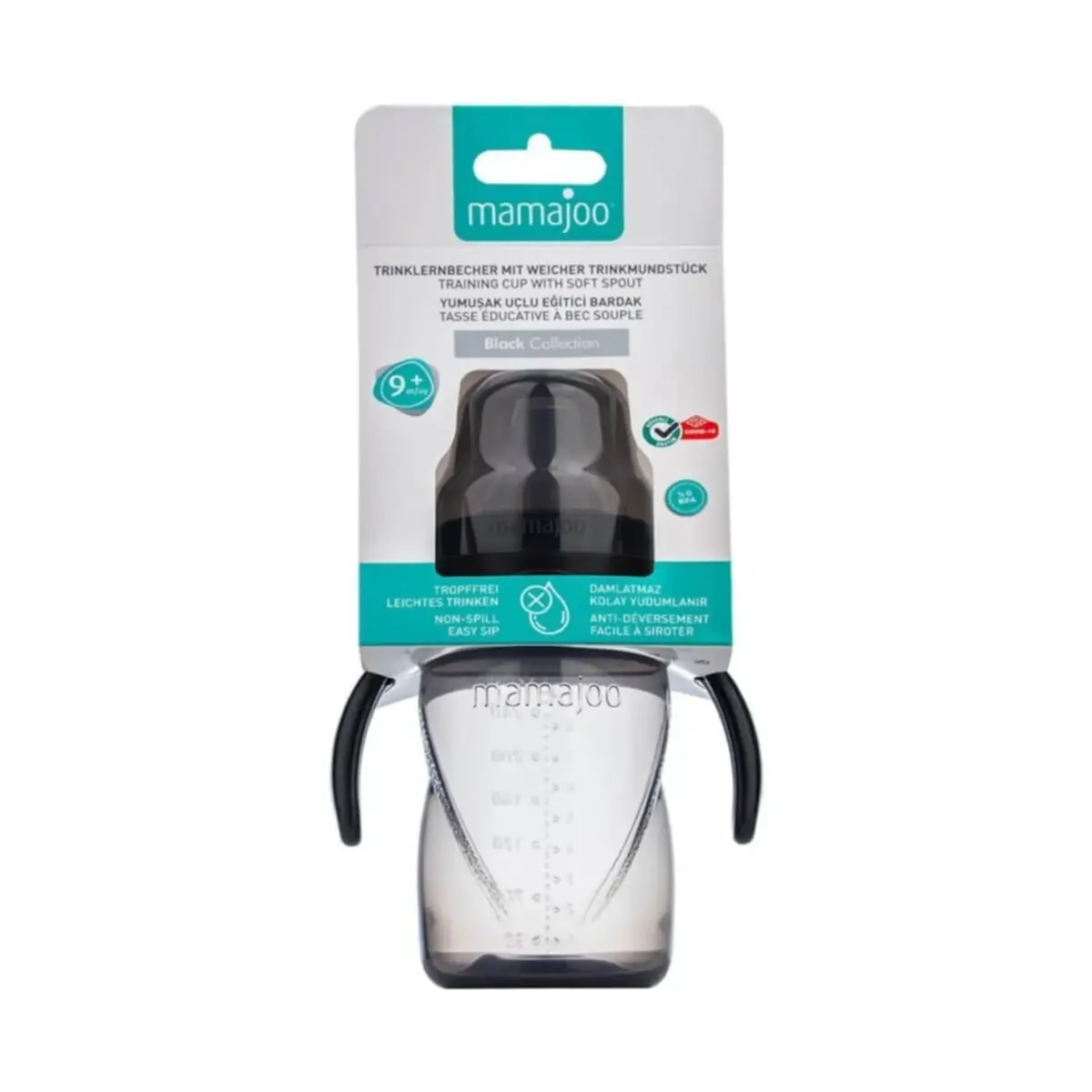 Mamajoo Kulplu Eğitici Bardak 270 ml Black