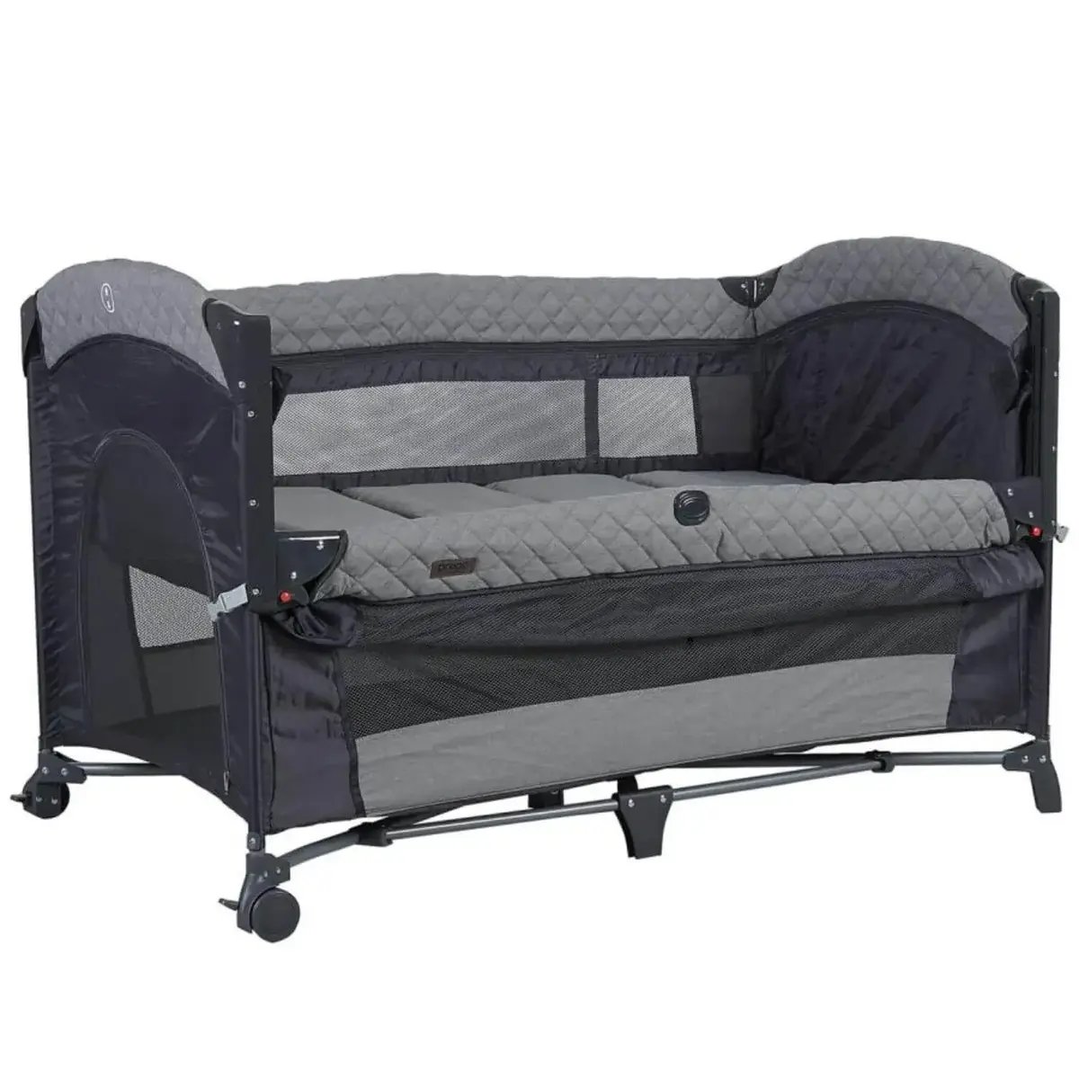 Prego 8040 Miami Premium Anne Yanı Oyun Parkı 70x120 cm Gri