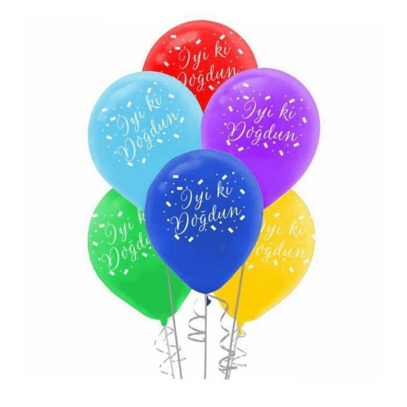 Balon Doğum Günü Baskılı Balon 9lu