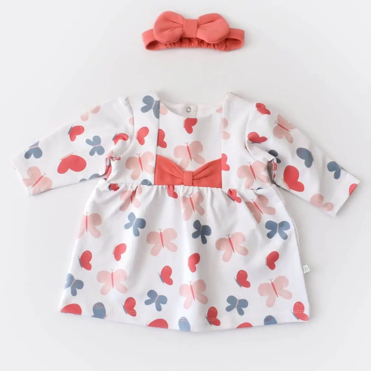 Bibaby Organik Elbise Wild Flowers Coral Bibaby Organik Elbise Wild Flowers Coral