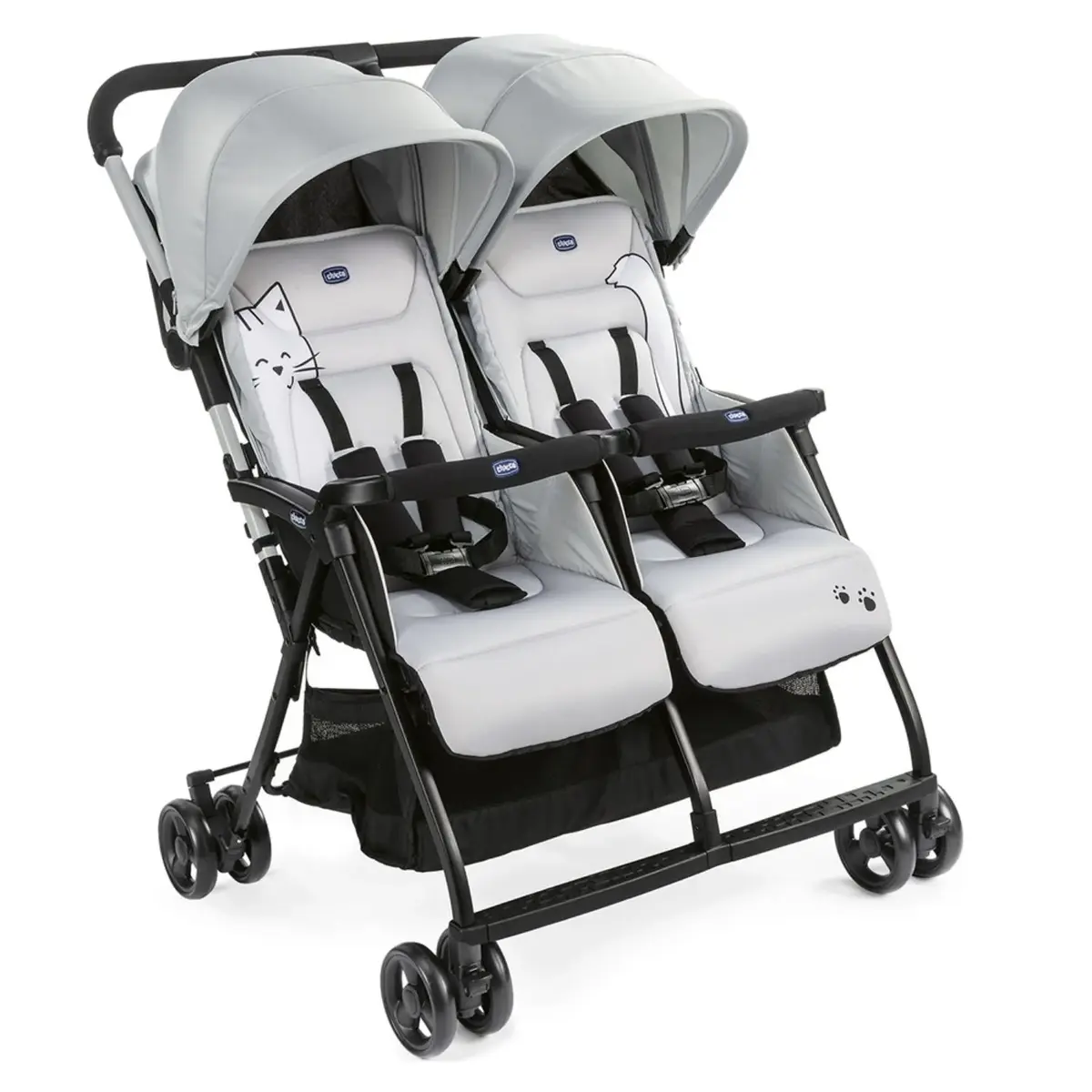 Chicco Ohlala İkiz Bebek Arabası Silver Cat Chicco Ohlala İkiz Bebek Arabası Silver Cat