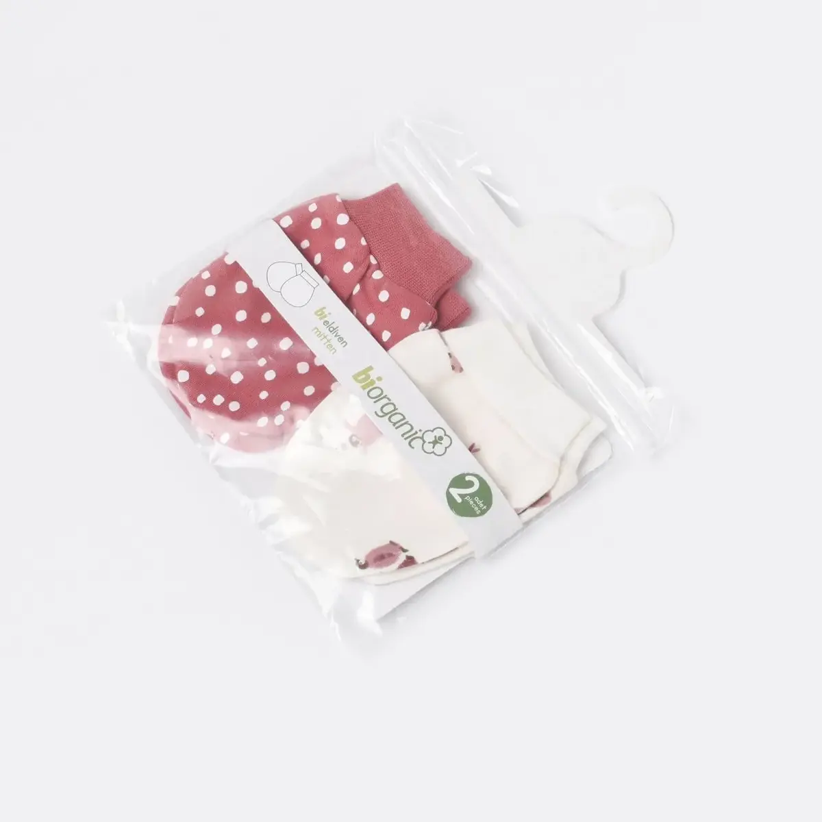 Bibaby Organik Eldiven 2li Little Love Rose Dry