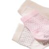 Bibaby Organik Çorap Soket 3lü Puanlı Pembe - Ekru