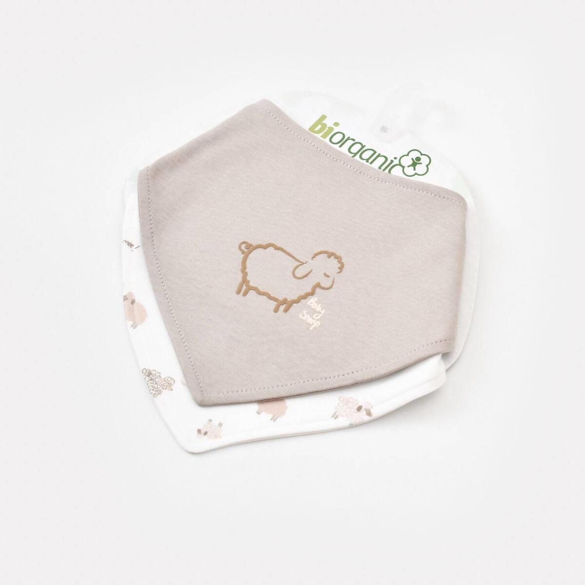 Bibaby Organik Fular Önlük 2li Curly Sheep Bej