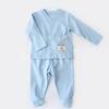 Bibaby Organik Pijama Takımı Hello New Penguins Mavi
