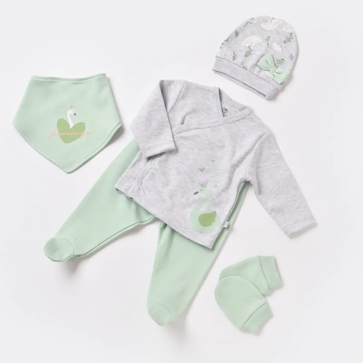Bibaby Hastane Çıkışı 5li Baby Flamingo Yeşil