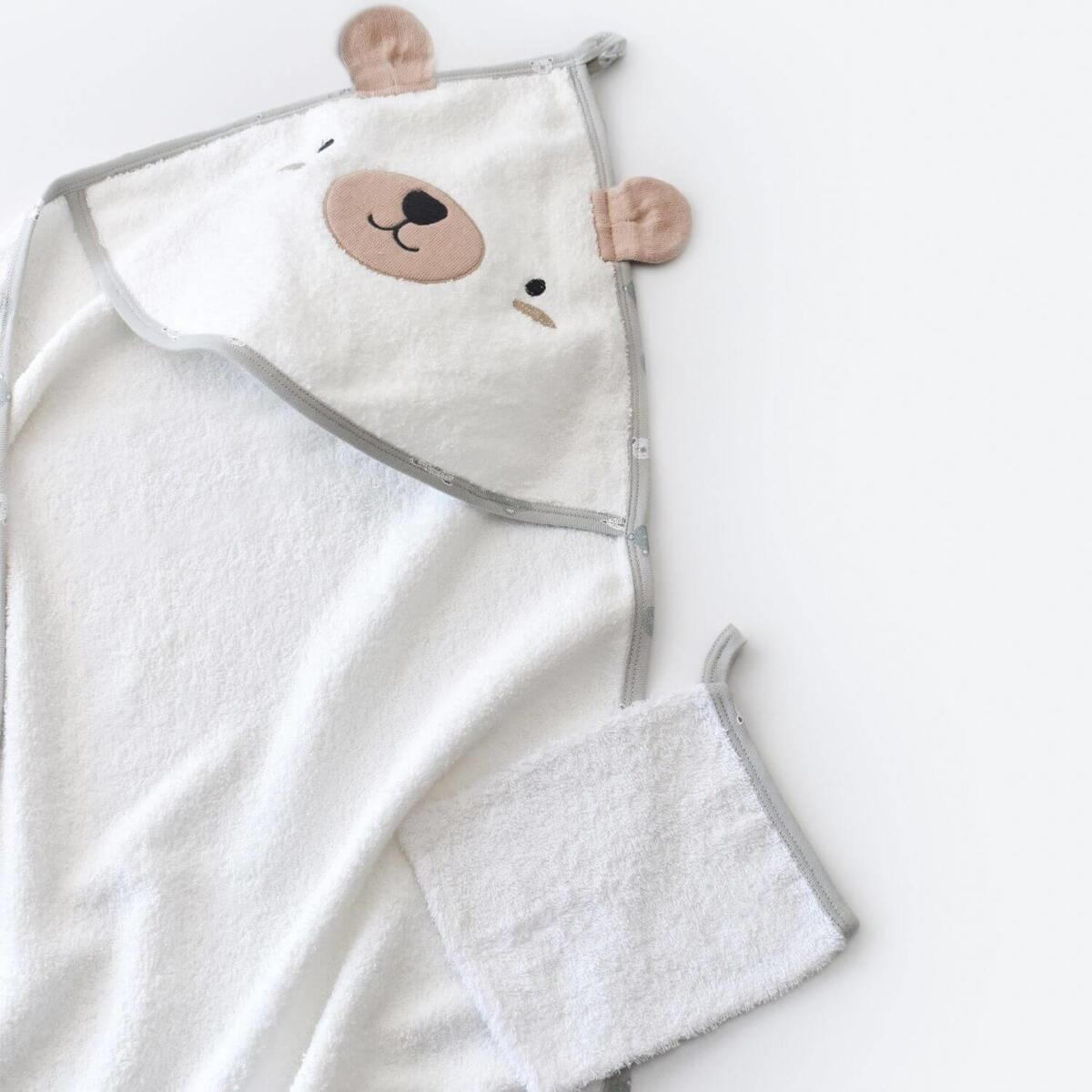 Bibaby Organik Bornoz Takımı Kutulu Hug Me Bear Yeşil