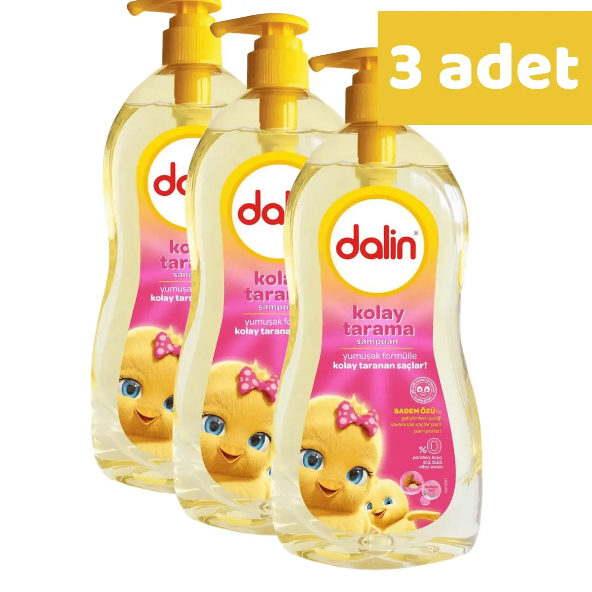 Dalin Kolay Tarama Bebek Şampuanı Badem 700 ml x 3 Adet Dalin Kolay Tarama Bebek Şampuanı Badem 700 ml x 3 Adet
