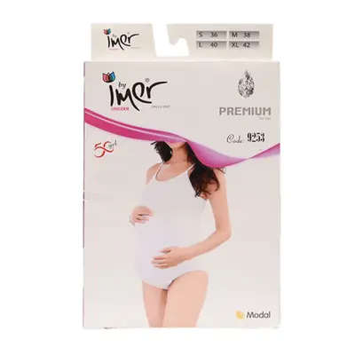 İmer Hamile Çıtçıtlı Body Beyaz 3/L