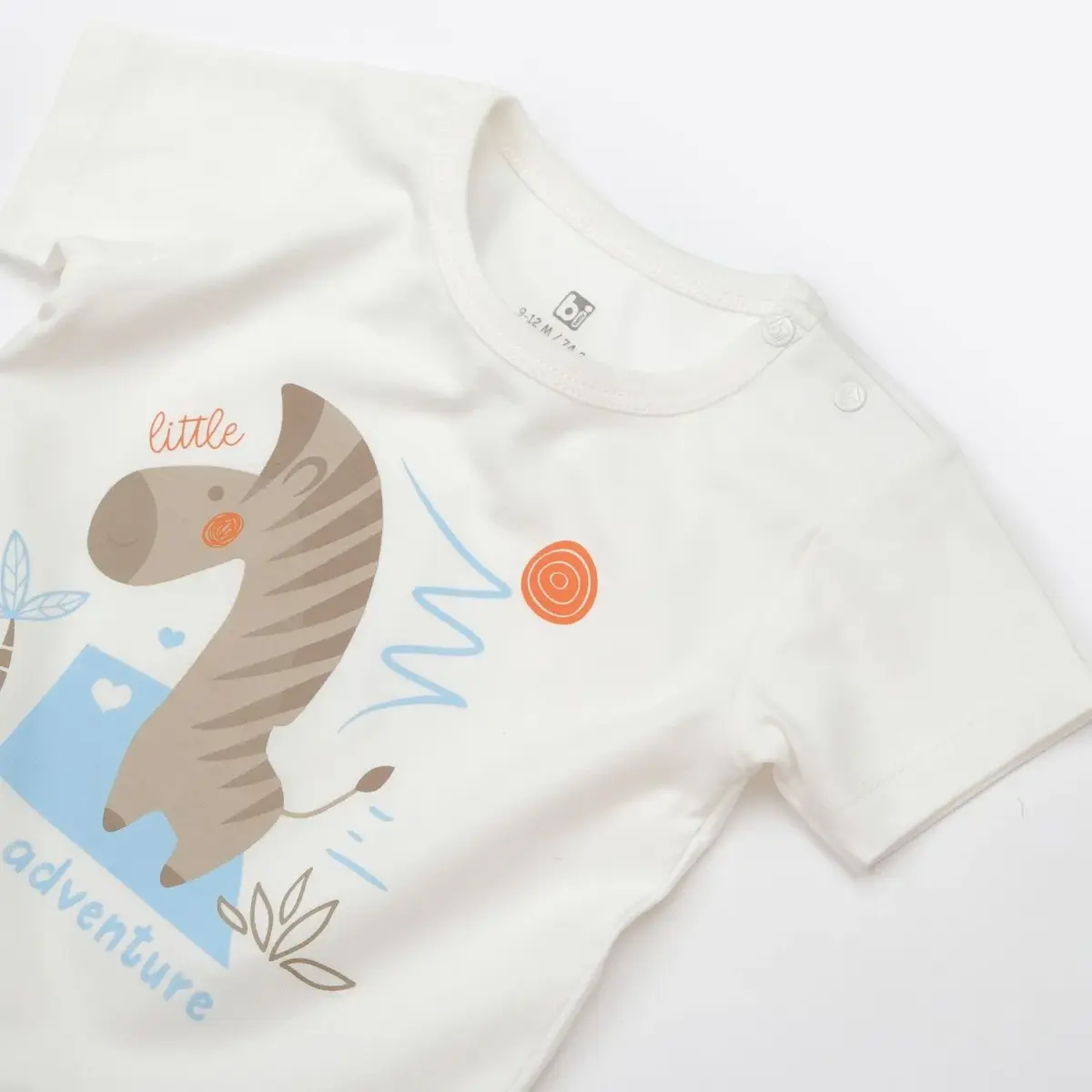 Bibaby 2li Takım Şortlu Adventure Zebra Ekru