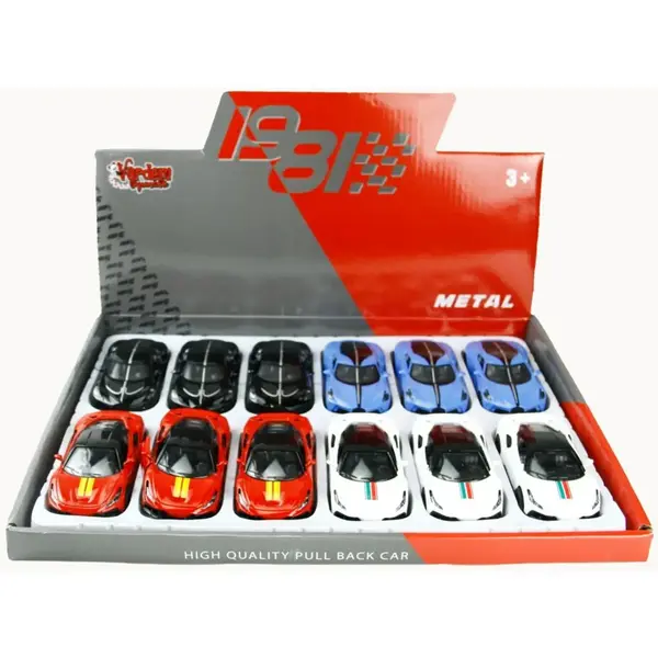 Vardem Çek Bırak Şeritli Spor Araba 1:43 