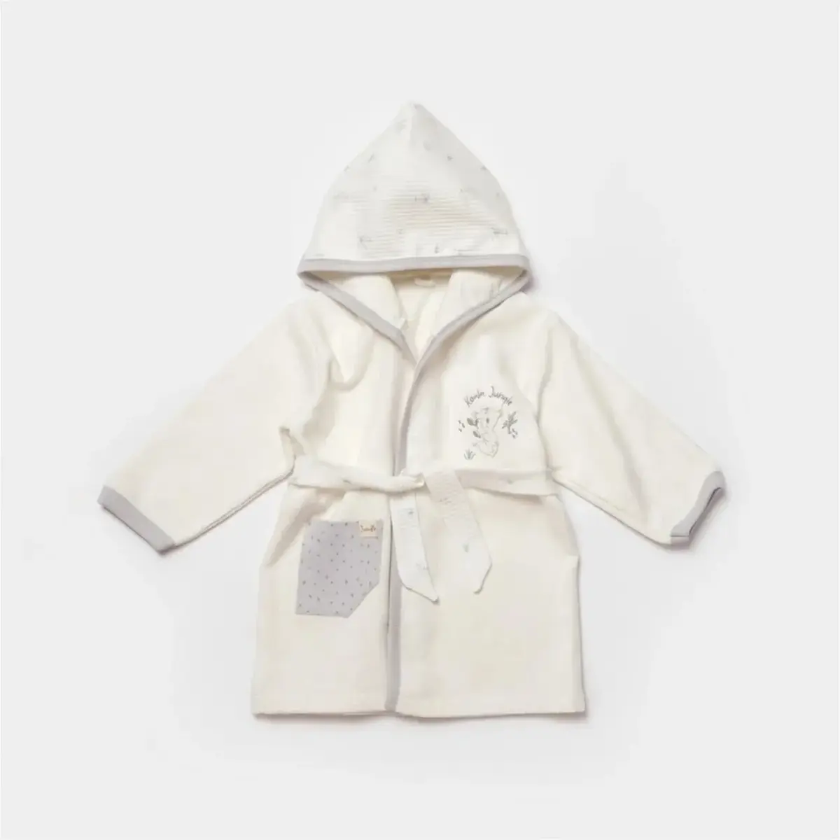 Bibaby Organik Bornoz Takımı Koala Jungle Gri