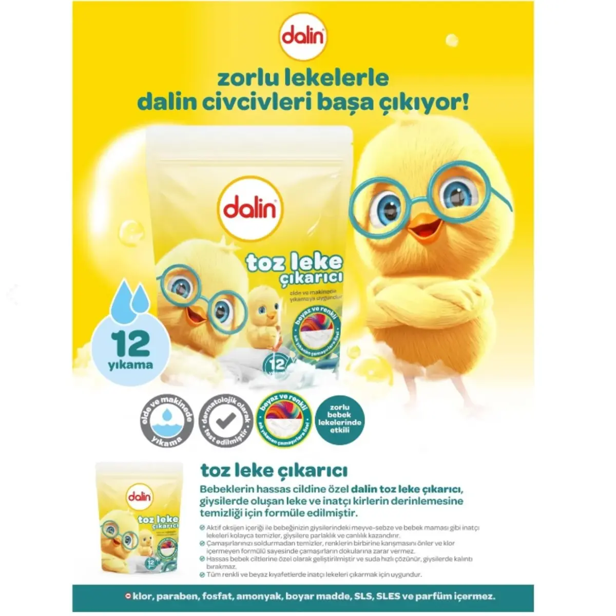 Dalin Toz Leke Çıkarıcı 500 gr x 2 Adet