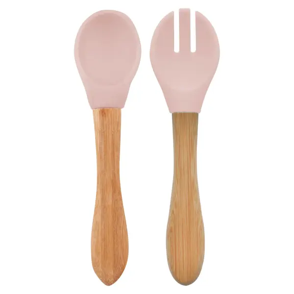 OiOi Mama Kaşığı Çatal Seti 9+ Ay Pinky Pink 