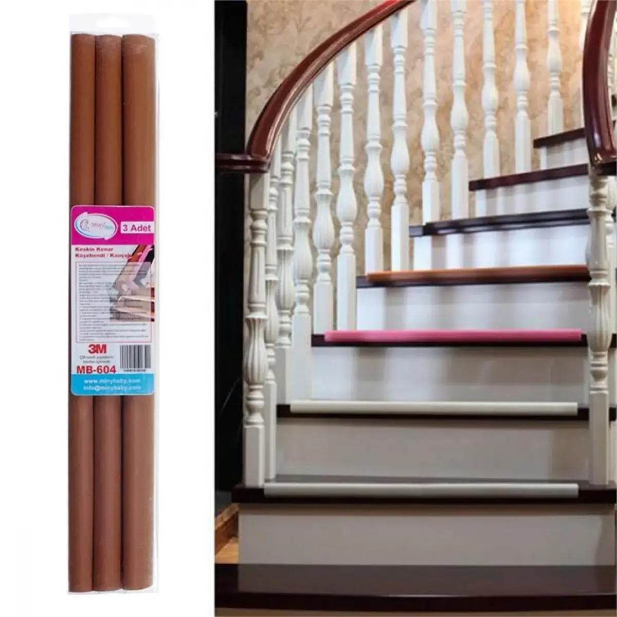 Miny Baby Jumbo Kauçuk Kenar Koruyucu Ahşap