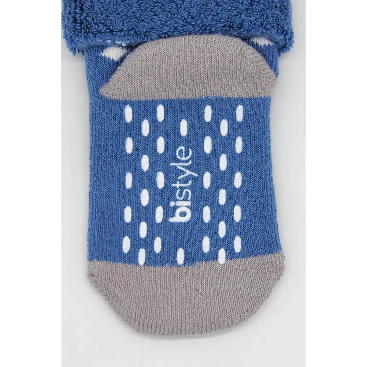 Bistyle Çorap Soket Havlu 2li Kaymaz Point Boy İndigo - Gri